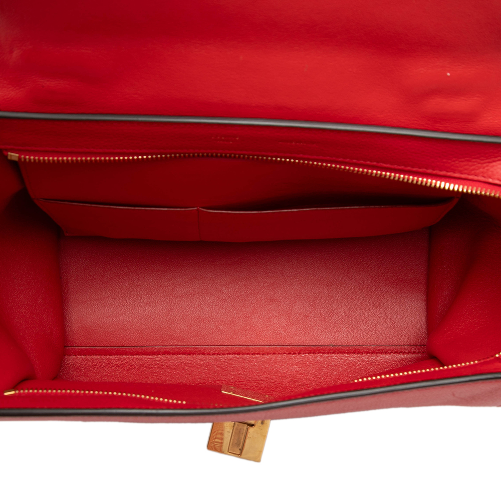 Pre-Loved Celine Small Drummed Calfskin and Suede Trapeze Satchel - Picture 4 of 7